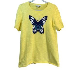 COLDWATER CREEK Women's 100% Cotton Pullover Lightweight Knit Sweater Top M